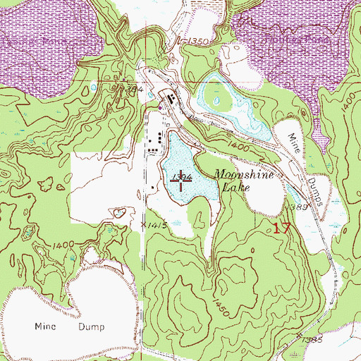Topographic Map of Moonshine Lake, MN