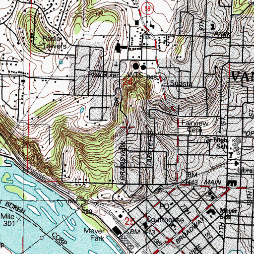 Topographic Map of Second Baptist Church, AR