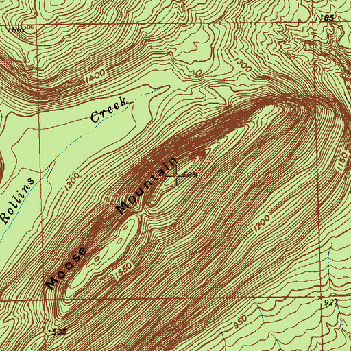 Topographic Map of Moose Mountain, MN