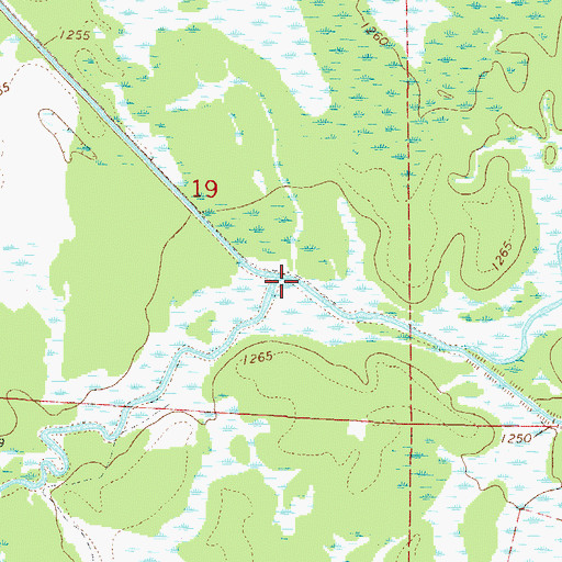 Topographic Map of Moose River, MN