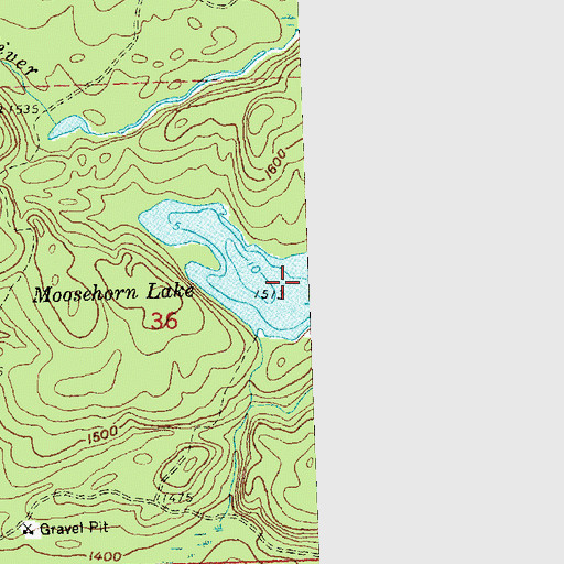 Topographic Map of Moosehorn Lake, MN
