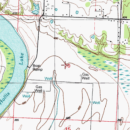 Topographic Map of Section 10 Gas Field, AR
