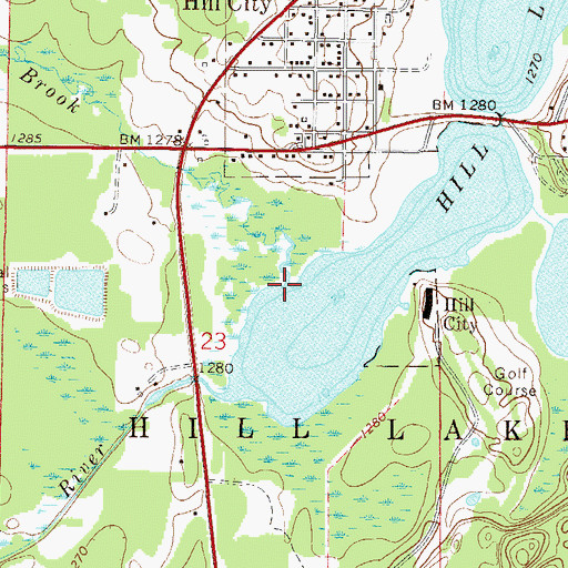 Topographic Map of Morrison Brook, MN