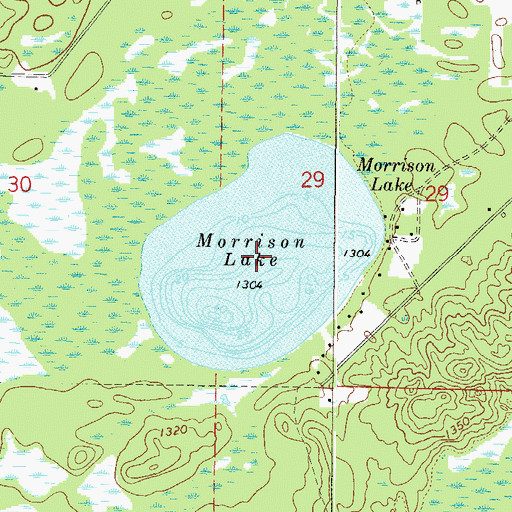 Topographic Map of Morrison Lake, MN