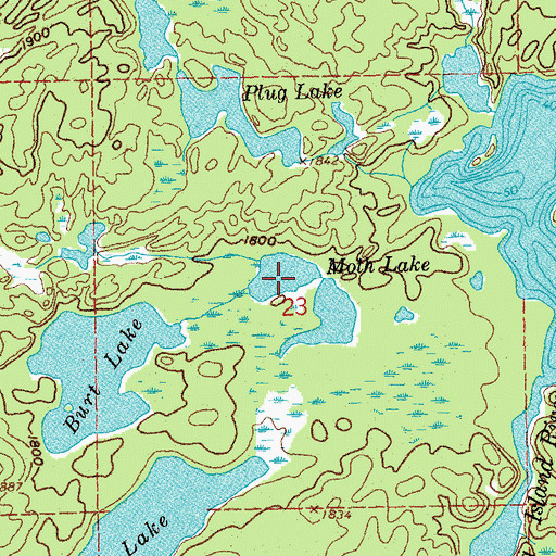 Topographic Map of Moth Lake, MN
