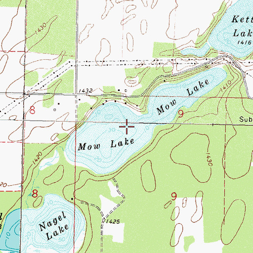 Topographic Map of Mow Lake, MN