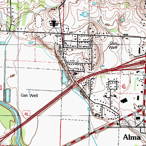 Topographic Map of Solid Rock Tabernacle, AR