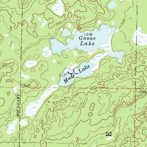 Topographic Map of Mud Lake, MN