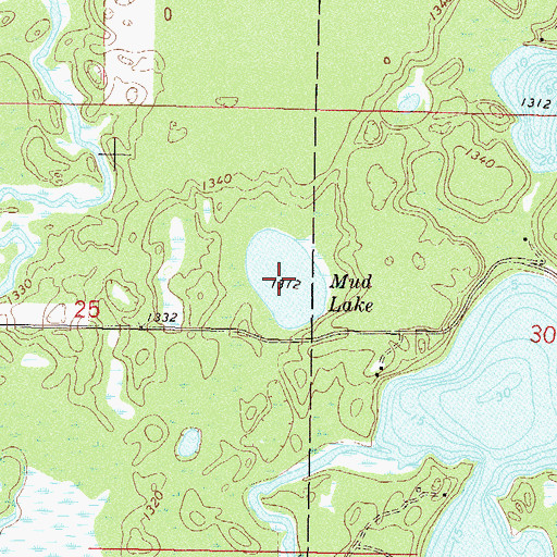 Topographic Map of Mud Lake, MN