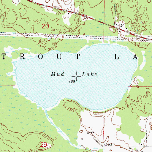 Topographic Map of Mud Lake, MN