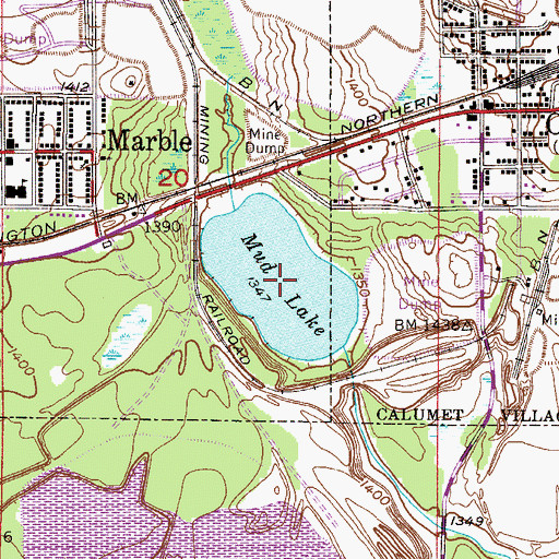 Topographic Map of Mud Lake, MN