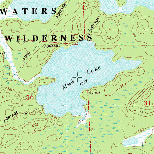 Topographic Map of Mud Lake, MN