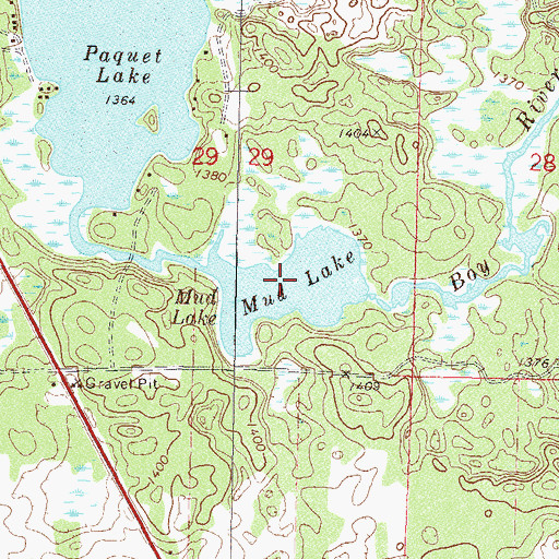 Topographic Map of Mud Lake, MN