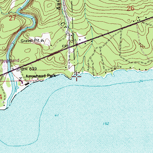 Topographic Map of Murphy Creek, MN