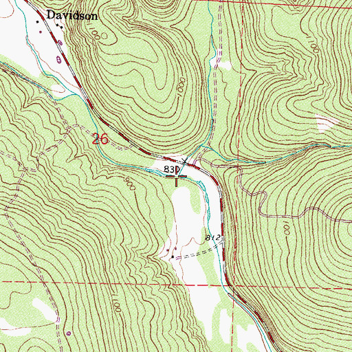 Topographic Map of Whizzen Hollow Creek, AR