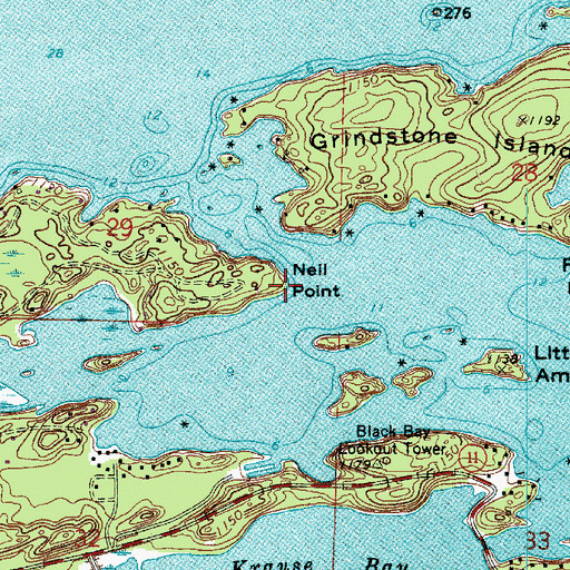 Topographic Map of Neil Point, MN