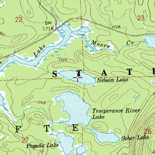 Topographic Map of Nelson Lake, MN