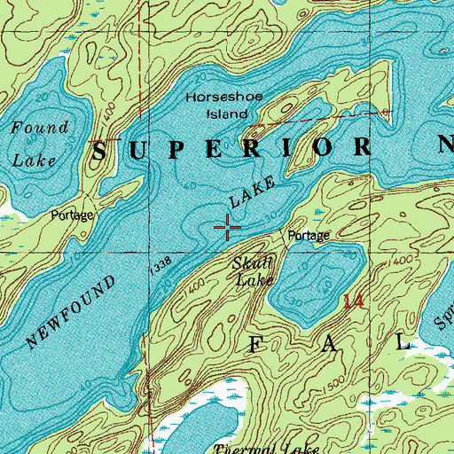 Topographic Map of Newfound Lake, MN