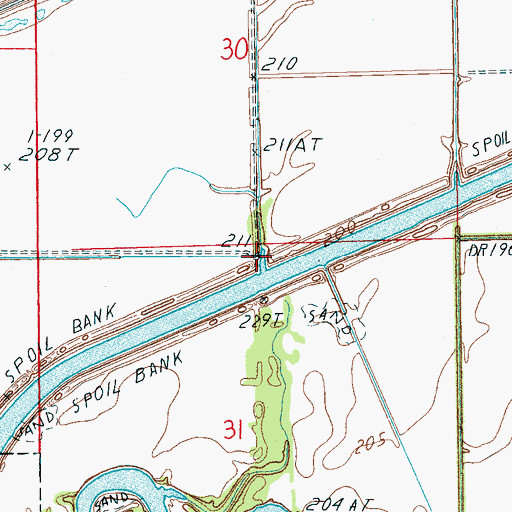 Topographic Map of Arthur (historical), AR