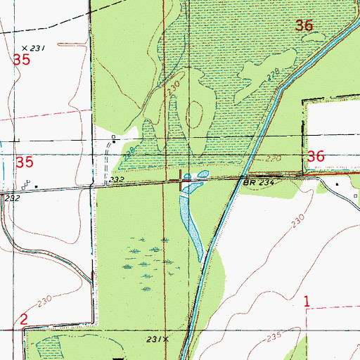 Topographic Map of Bayou De View State Wildlife Management Area, AR