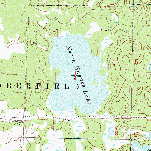 Topographic Map of North Haynes Lake, MN