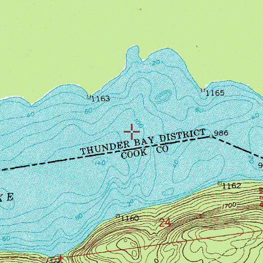 Topographic Map of North Lake, MN