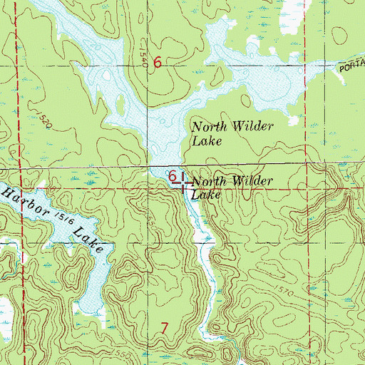 Topographic Map of North Wilder Lake, MN
