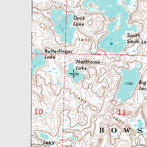 Topographic Map of Northome Lake, MN