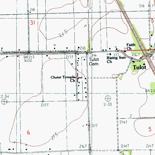 Topographic Map of Christ Temple Church, AR