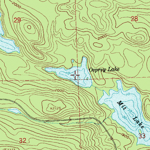 Topographic Map of Osprey Lake, MN