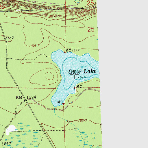 Topographic Map of Otter Lake, MN