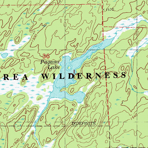 Topographic Map of Pagami Lake, MN