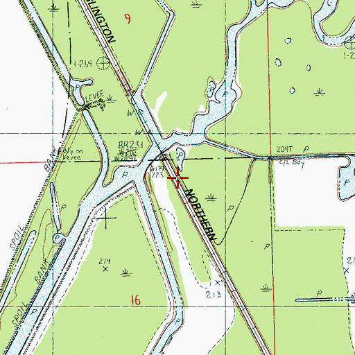 Topographic Map of Cypress (historical), AR