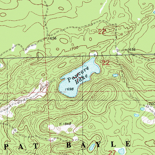 Topographic Map of Pancore Lake, MN