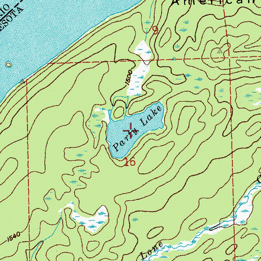Topographic Map of Party Lake, MN