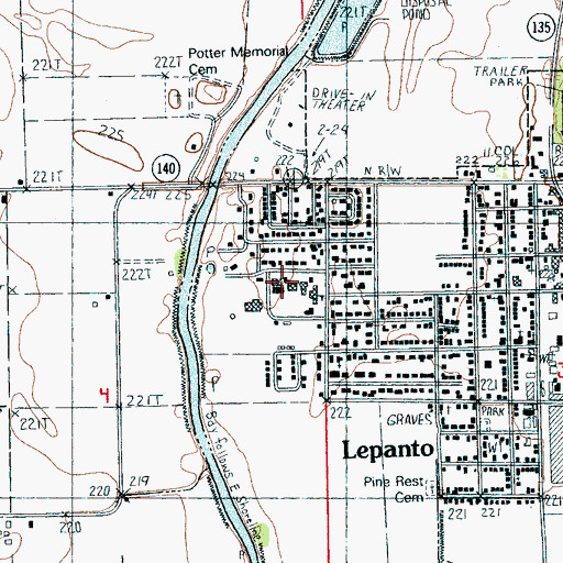 Topographic Map of East Poinsett County Elementary School, AR