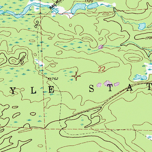Topographic Map of Pat Bayle State Forest, MN