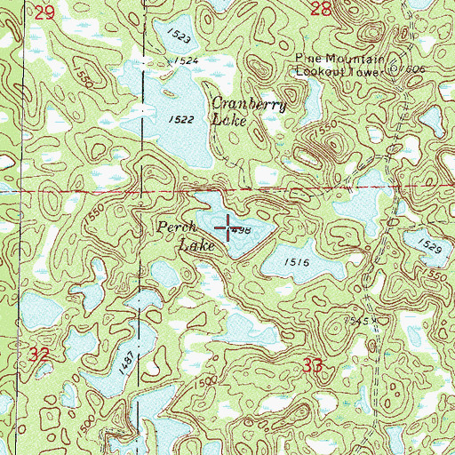 Topographic Map of Perch Lake, MN