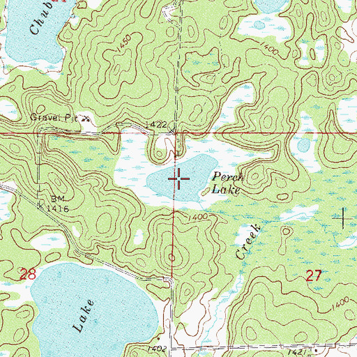 Topographic Map of Perch Lake, MN
