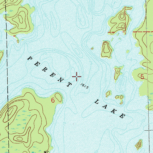 Topographic Map of Perent Lake, MN