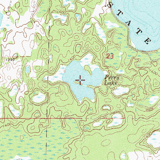Topographic Map of Perry Lake, MN