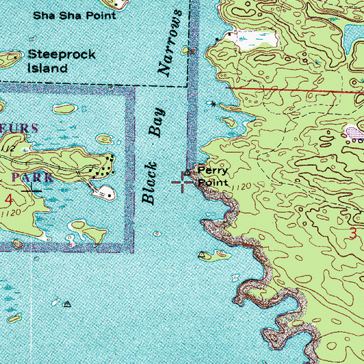 Topographic Map of Perry Point, MN