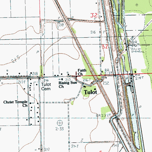 Topographic Map of Faith Baptist Church, AR
