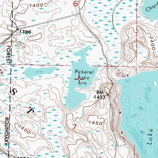 Topographic Map of Pickerel Lake, MN