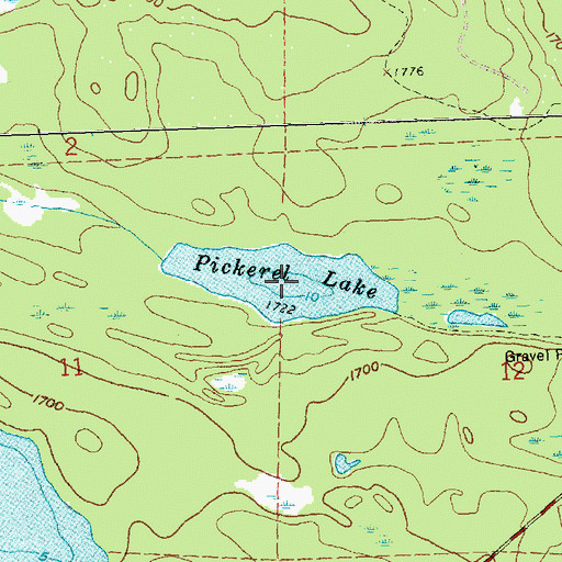 Topographic Map of Pickerel Lake, MN