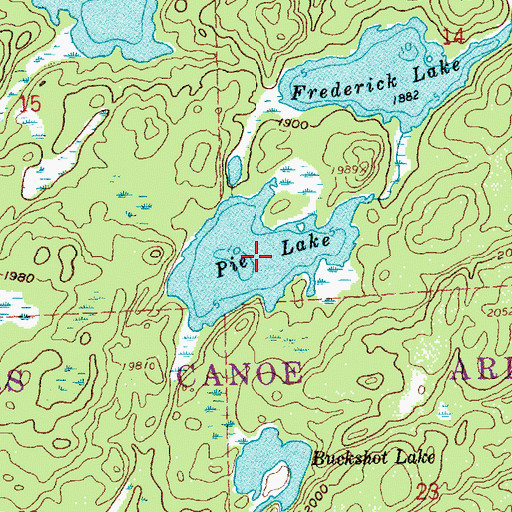 Topographic Map of Pie Lake, MN