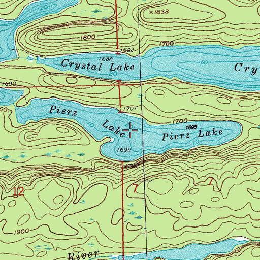 Topographic Map of Pierz Lake, MN