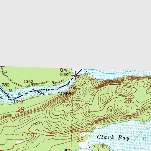 Topographic Map of Pigeon River, MN