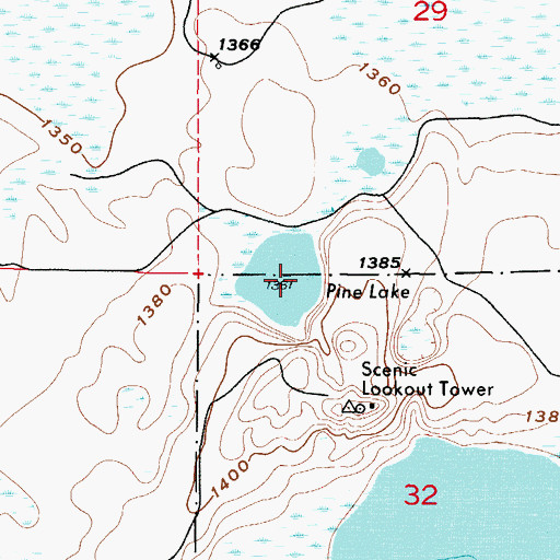 Topographic Map of Pine Lake, MN