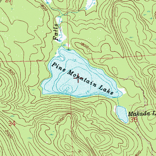 Topographic Map of Pine Mountain Lake, MN